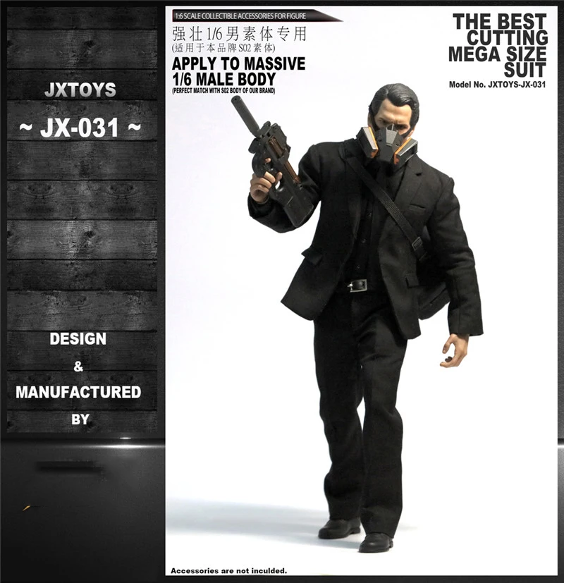 1/6 Scale JX031 Male Figure Clothes for 12'' Strong Action Figure Body Big Suit Set Clothes and Shoes Model.
1/6 Scale JX031 Male Figure Clothes for 12'' Strong Action Figure Body Big Suit Set Clothes and Shoes Model.