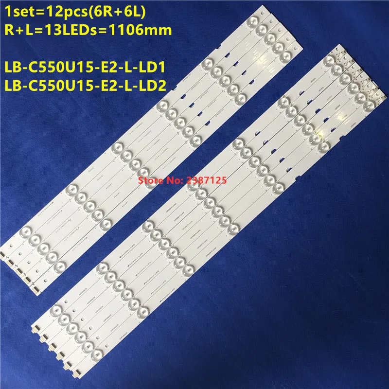 12pcs LED trip 13 lamp For Chang hong 55"TV UD55D6000i 55U3C 55U1 55A1U LB55059 LB-C550U15-E2-L-LD2 R CHDMT55LB21 CHDMT55LB20
12pcs LED trip 13 lamp For Chang hong 55"TV UD55D6000i 55U3C 55U1 55A1U LB55059 LB-C550U15-E2-L-LD2 R CHDMT55LB21 CHDMT55LB20