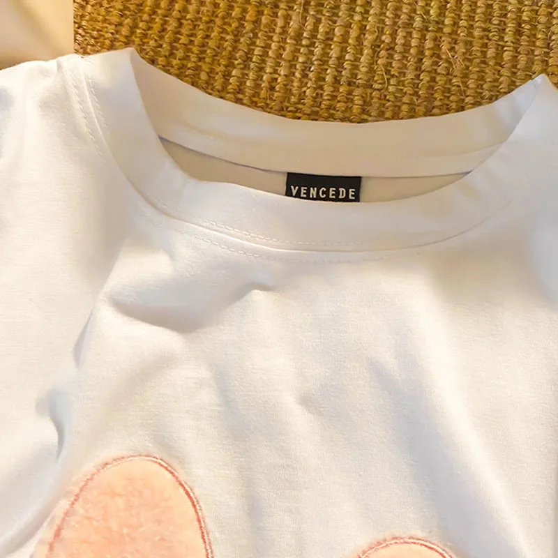 Cute rabbit T Shirt Women Fun Korean Style Harajuku T-shirt Ullzang Unicornio Kawaii Cartoon Tshirt 90s Graphic Top Tees Female
Cute rabbit T Shirt Women Fun Korean Style Harajuku T-shirt Ullzang Unicornio Kawaii Cartoon Tshirt 90s Graphic Top Tees Female