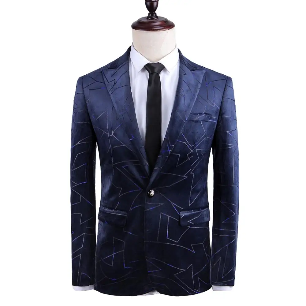 Mens Autumn Printed Blazer Coats Blue Slim Jacket Luxury Formal wedding Dress Singer Stage Costumes Plus Size M-5XL
Mens Autumn Printed Blazer Coats Blue Slim Jacket Luxury Formal wedding Dress Singer Stage Costumes Plus Size M-5XL