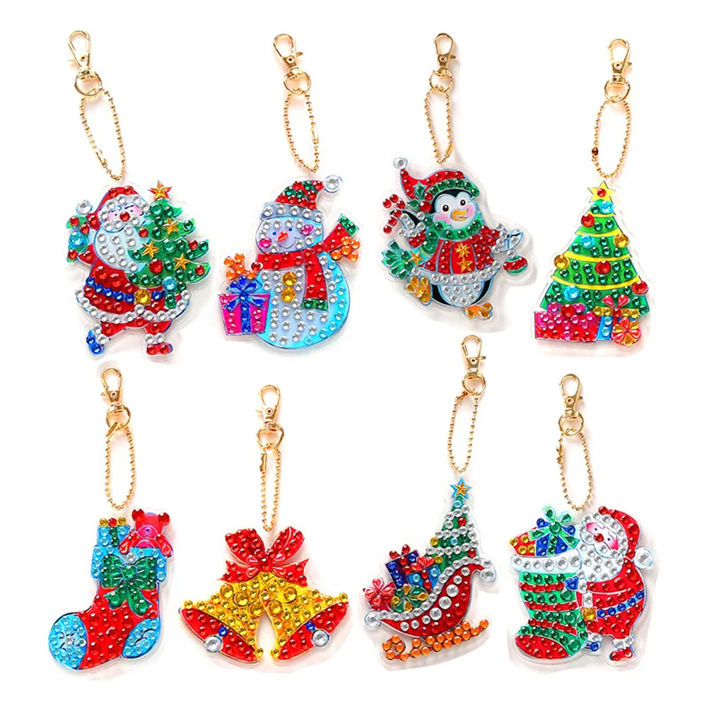8pcs DIY Christmas Diamond Painting Keychain Pendant Full Drill Special Shaped Diamond Embroidery Women Bag Decoration Xmas Gift
8pcs DIY Christmas Diamond Painting Keychain Pendant Full Drill Special Shaped Diamond Embroidery Women Bag Decoration Xmas Gift