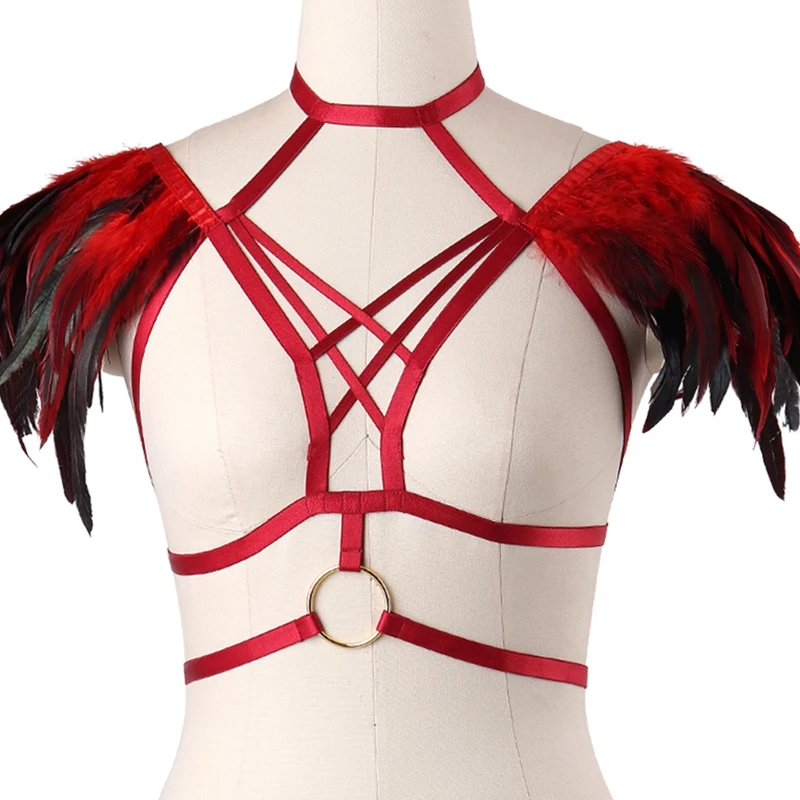 Enthusiastic And Glamorous Feather Coat Hollow Strappy Lingerie Bondage Body Harness Women Goth Sexy Bra Festival Beach Rave
Enthusiastic And Glamorous Feather Coat Hollow Strappy Lingerie Bondage Body Harness Women Goth Sexy Bra Festival Beach Rave