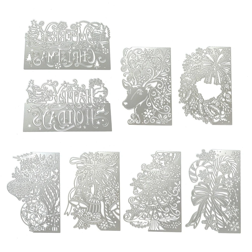 Merry Christmas Metal Cutting Dies Xmas Tree Snowflake Embossing Handcraft for DIY Scrapbooking Paper Card Making Album Craft
Merry Christmas Metal Cutting Dies Xmas Tree Snowflake Embossing Handcraft for DIY Scrapbooking Paper Card Making Album Craft