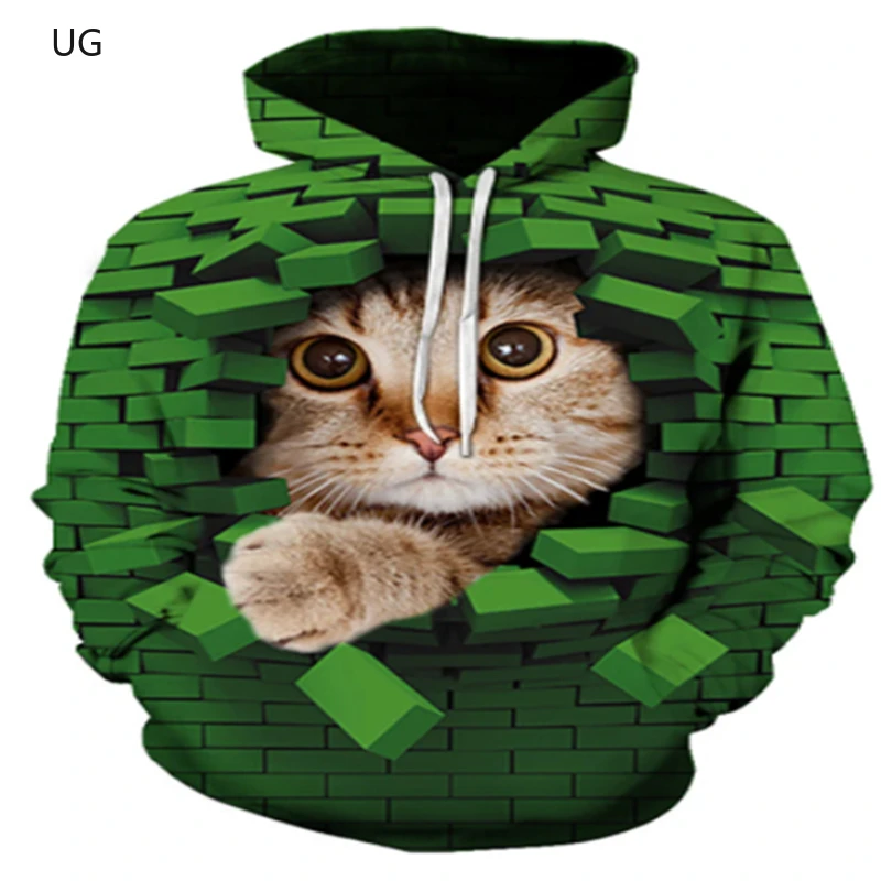 UG 3D Green Funny Cat Fashion Cool Hip-hop Streetwear For Men And Women Hooded Sweater Sports Fun 3D Pullover
UG 3D Green Funny Cat Fashion Cool Hip-hop Streetwear For Men And Women Hooded Sweater Sports Fun 3D Pullover