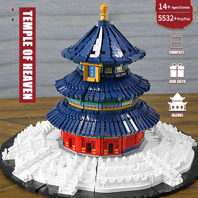 

Mould King 22009 Architecture Building Block The MOC Temple of Heaven Model Assembly Streetview Bricks Toys Kids Birthday Gifts