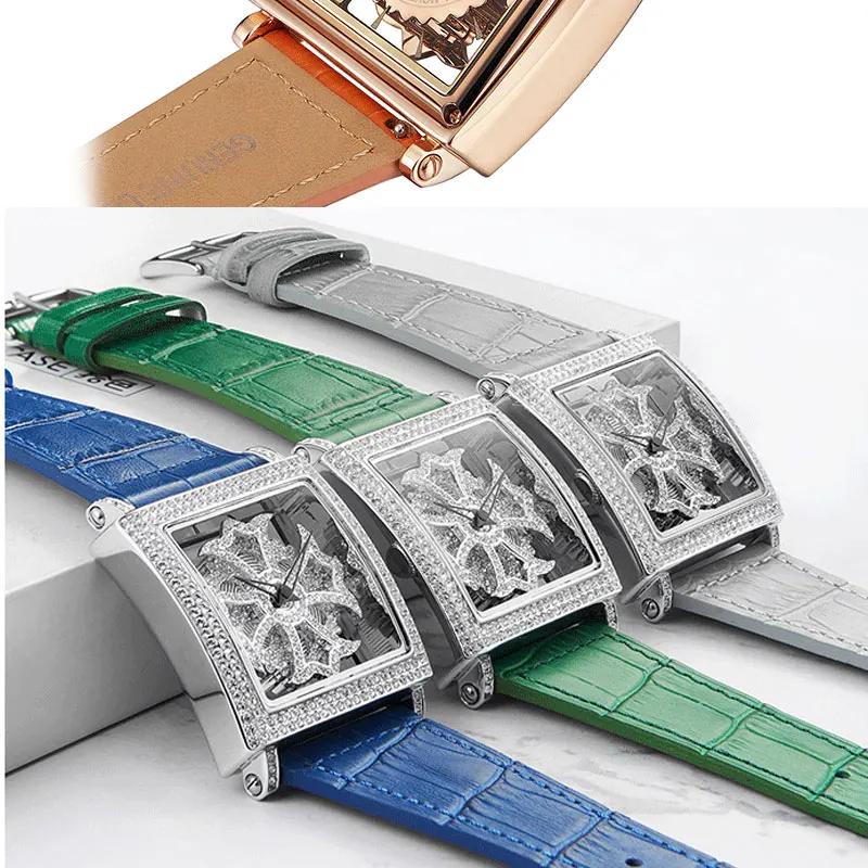 Davena Luxury Square Quartz Watch Woman Full Diamond Dress Watch ladies Leather Strap Waterproof Clock Rose gold Table Hollow
Davena Luxury Square Quartz Watch Woman Full Diamond Dress Watch ladies Leather Strap Waterproof Clock Rose gold Table Hollow