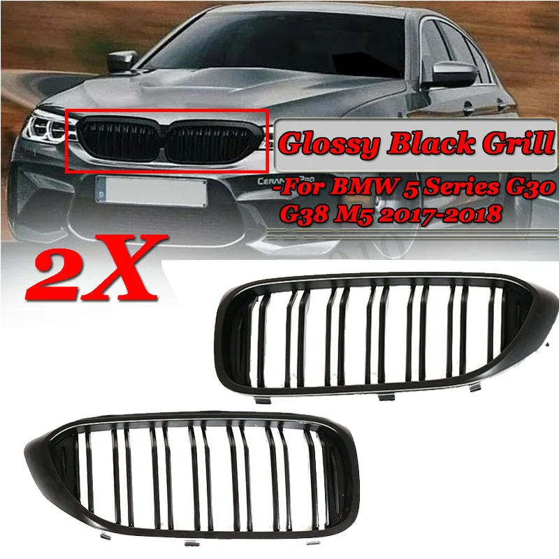Front Bumper Grill For BMW 5 Series M5 G30 G31 520i 530i 540i ABS 2-slat Gloss Black Front Kidney Grille
Front Bumper Grill For BMW 5 Series M5 G30 G31 520i 530i 540i ABS 2-slat Gloss Black Front Kidney Grille