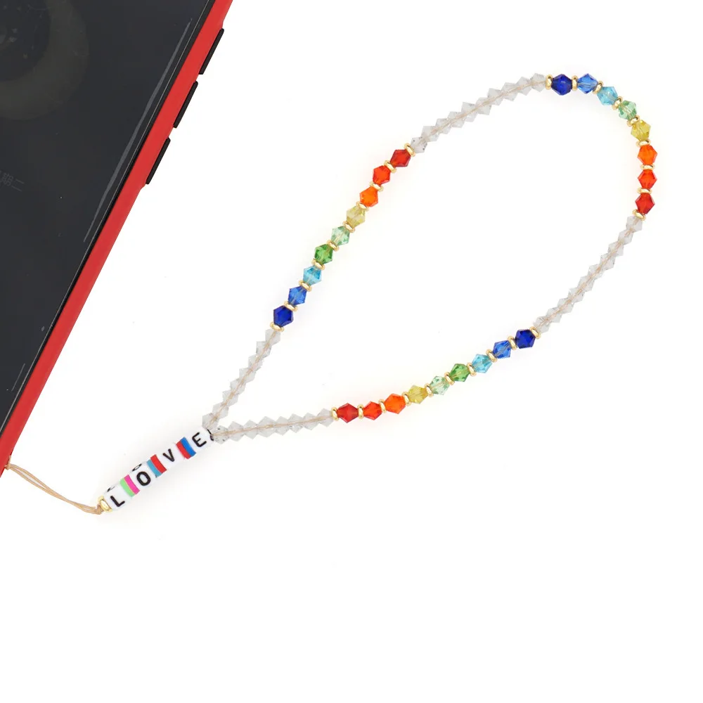 Japan and Korea Fashion Anti-lost Mobile Phone Chain Acrylic LOVE Letter Short Rainbow Crystal Mobile Phone Strap Female
Japan and Korea Fashion Anti-lost Mobile Phone Chain Acrylic LOVE Letter Short Rainbow Crystal Mobile Phone Strap Female