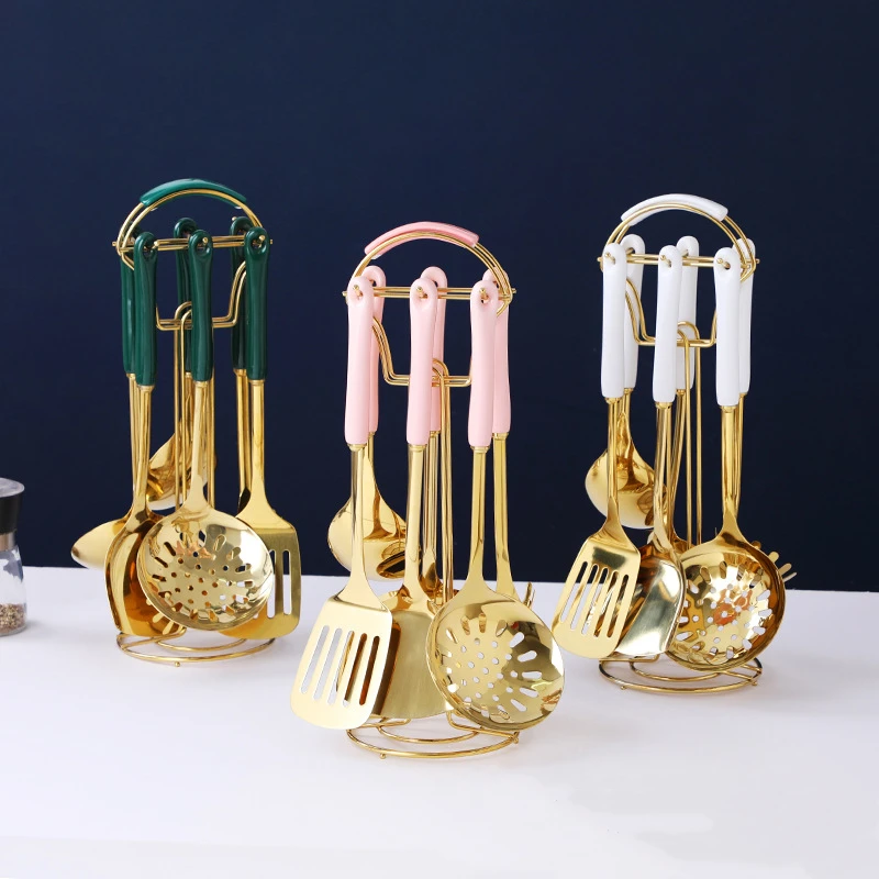 304 Stainless Steel Set of 7 Kitchen Cooking Utensil Tools Kit Non Stick Spatulas Soup Ladle Spoon Turner Pasta Server Gadgets
304 Stainless Steel Set of 7 Kitchen Cooking Utensil Tools Kit Non Stick Spatulas Soup Ladle Spoon Turner Pasta Server Gadgets