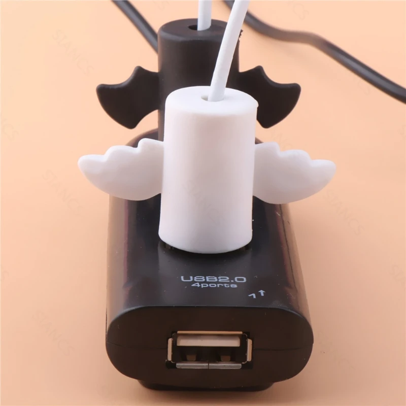 Cute Angel Mouse Cable Protector Suit for All Cellphone Data Lines Black White
Cute Angel Mouse Cable Protector Suit for All Cellphone Data Lines Black White