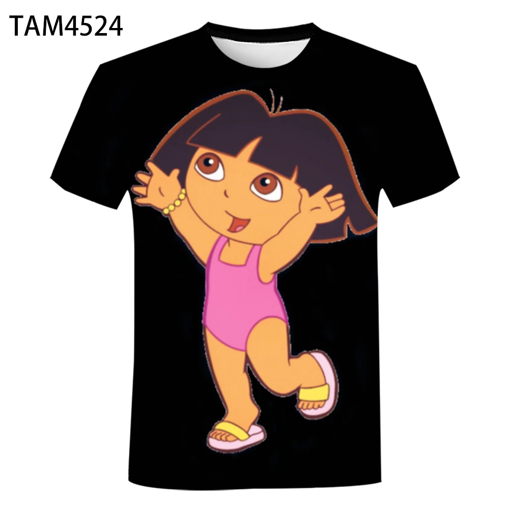 Dora Explorer Fashion Boy Short Sleeve T-shirt Cute Top Cartoon Anime 3D Girl Children Loose Men's Women's Summer Youth Tees
Dora Explorer Fashion Boy Short Sleeve T-shirt Cute Top Cartoon Anime 3D Girl Children Loose Men's Women's Summer Youth Tees