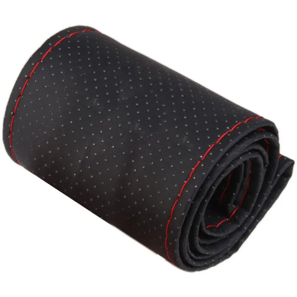 Car Hand Sewing Full Hole Steering Wheel Cover Black Red Four Seasons Universal Simple Hand Sewing Steering Wheel Cover
Car Hand Sewing Full Hole Steering Wheel Cover Black Red Four Seasons Universal Simple Hand Sewing Steering Wheel Cover