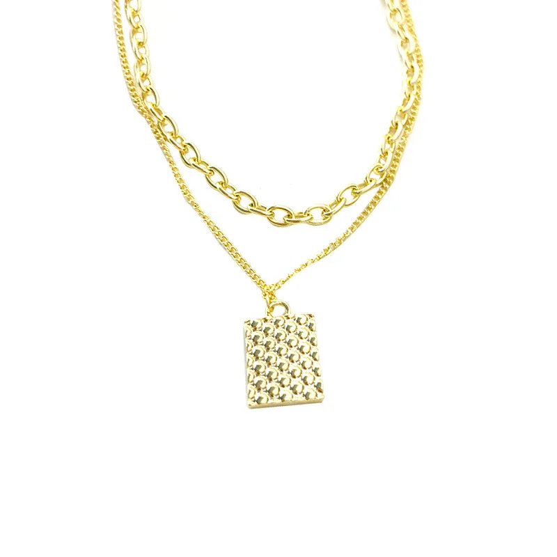 Женская цепочка с замком, металлическая, квадратная, двухслойная
Женская цепочка с замком, металлическая, квадратная, двухслойная