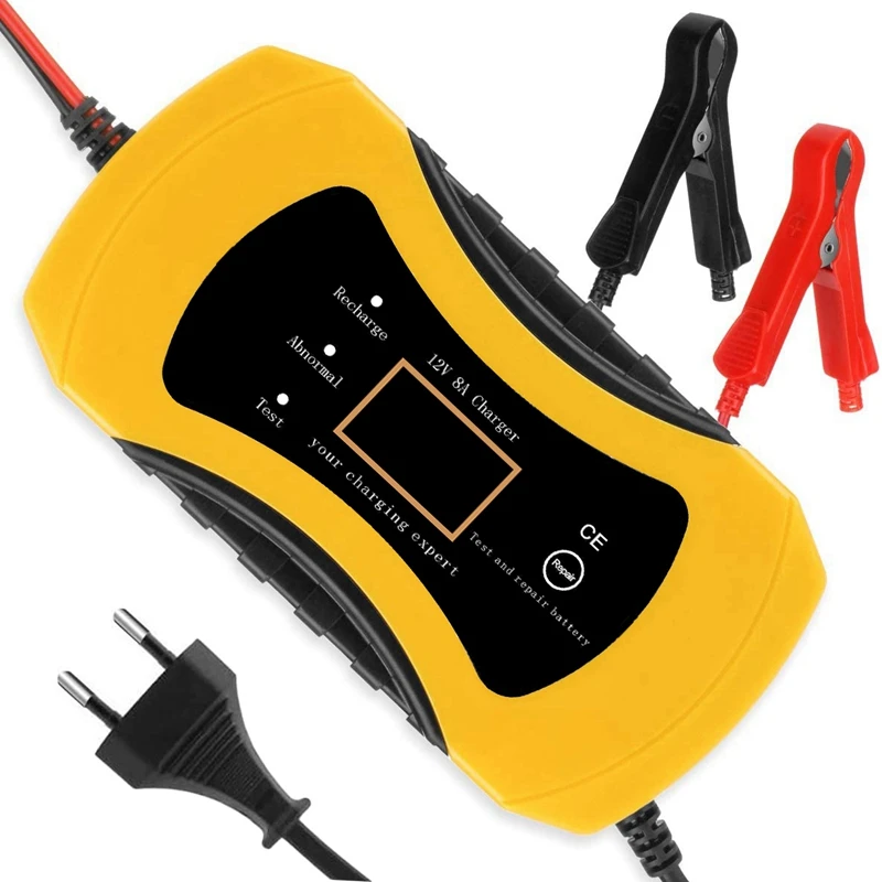 Car Battery Charger 8A 12V Fully Automatic Battery Charger with LCD Screen for Car Motorcycle Lead Acid Battery
Car Battery Charger 8A 12V Fully Automatic Battery Charger with LCD Screen for Car Motorcycle Lead Acid Battery