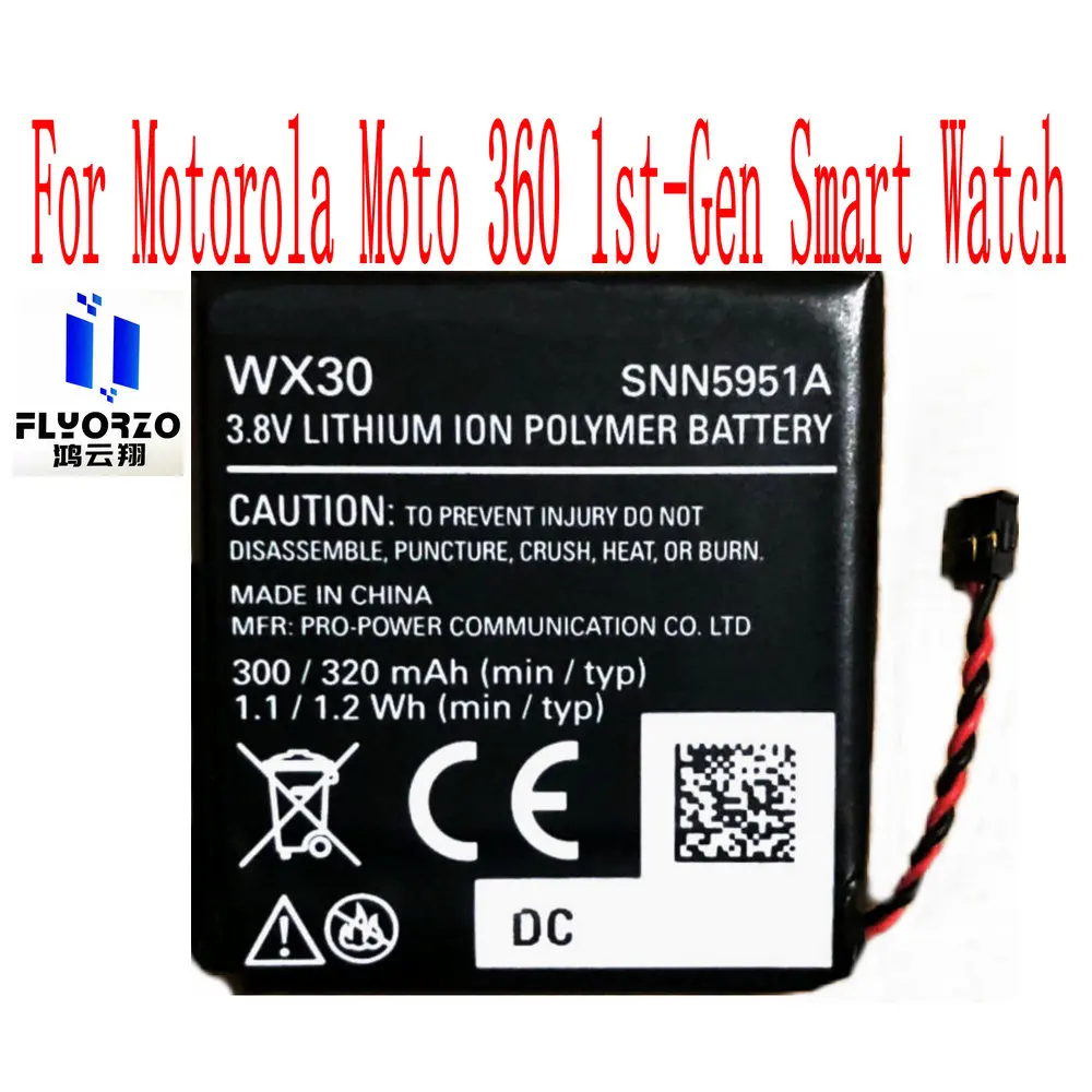 100% Brand new 300mAh/320mAh WX30 SNN5951A Battery For Motorola Moto 360 1st-Gen Smart Watch 
100% Brand new 300mAh/320mAh WX30 SNN5951A Battery For Motorola Moto 360 1st-Gen Smart Watch