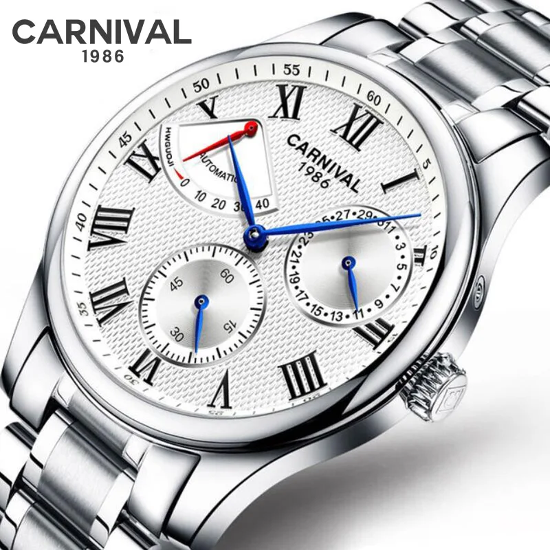 Watch Men Fashion Sport Automatic Mechanical Clock Mens Watches CARNIVAL Luxury Military Waterproof Watch Kinetic energy display
Watch Men Fashion Sport Automatic Mechanical Clock Mens Watches CARNIVAL Luxury Military Waterproof Watch Kinetic energy display