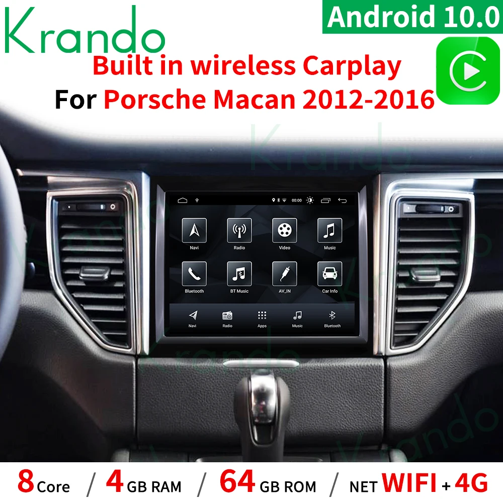 Автомагнитола Krando, мультимедийный проигрыватель на Android 10,0 с сенсорным экраном 8,4 дюйма, 4 Гб ОЗУ, 64 Гб ПЗУ, для Porsche Macan 2012-2016 GPS Carplay Tablet
Автомагнитола Krando, мультимедийный проигрыватель на Android 10,0 с сенсорным экраном 8,4 дюйма, 4 Гб ОЗУ, 64 Гб ПЗУ, для Porsche Macan 2012-2016 GPS Carplay Tablet