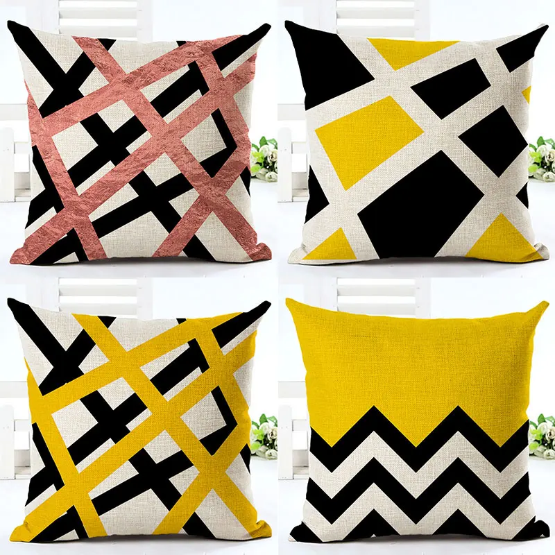 Hot Sale Black & White Wave Geometric Linen Cotton Square Pillow Cases Home Decor Sofa Cushion Covers Funda Cojin 45X45CM
Hot Sale Black & White Wave Geometric Linen Cotton Square Pillow Cases Home Decor Sofa Cushion Covers Funda Cojin 45X45CM
