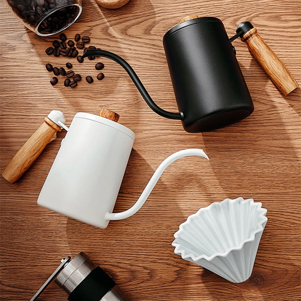 600ml Hand Punch Pot Coffee Pots Drip Gooseneck Spout Long Mouth Coffee Kettle Teapot Coffee Maker Stainless Steel Kitchen tool
600ml Hand Punch Pot Coffee Pots Drip Gooseneck Spout Long Mouth Coffee Kettle Teapot Coffee Maker Stainless Steel Kitchen tool