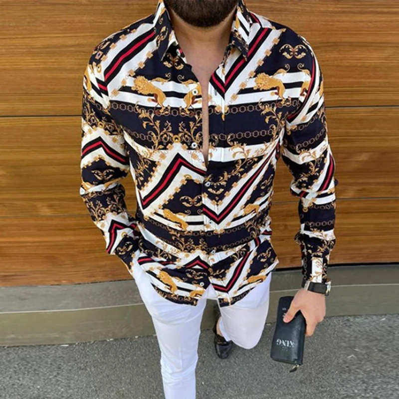 2021 Men Long Sleeve Shirts Casual Style England Print Shirt Mens Sweater Vintage Clothes Autumn Fashion Cardigan Design Blouses
2021 Men Long Sleeve Shirts Casual Style England Print Shirt Mens Sweater Vintage Clothes Autumn Fashion Cardigan Design Blouses