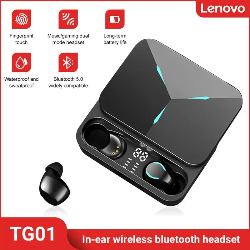 Lenovo TG01 Wireless Bluetooth Earphones Noise Reduction In-ear Game Low Latency Sports Headset for for Xiaomi Android/iOS
Lenovo TG01 Wireless Bluetooth Earphones Noise Reduction In-ear Game Low Latency Sports Headset for for Xiaomi Android/iOS