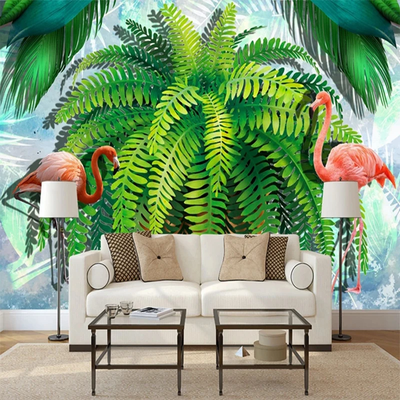 Custom Photo Rainforest Green Plant Leaves Tree Flamingo 3D Murals Wallpaper Living Room Bedroom Sofa Background Wall Covering
Custom Photo Rainforest Green Plant Leaves Tree Flamingo 3D Murals Wallpaper Living Room Bedroom Sofa Background Wall Covering