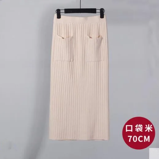 Fdfklak Slim knit skirts autumn winter women skirts new high waist pack hip skirt wool split one step womens skirt with pocket
Fdfklak Slim knit skirts autumn winter women skirts new high waist pack hip skirt wool split one step womens skirt with pocket