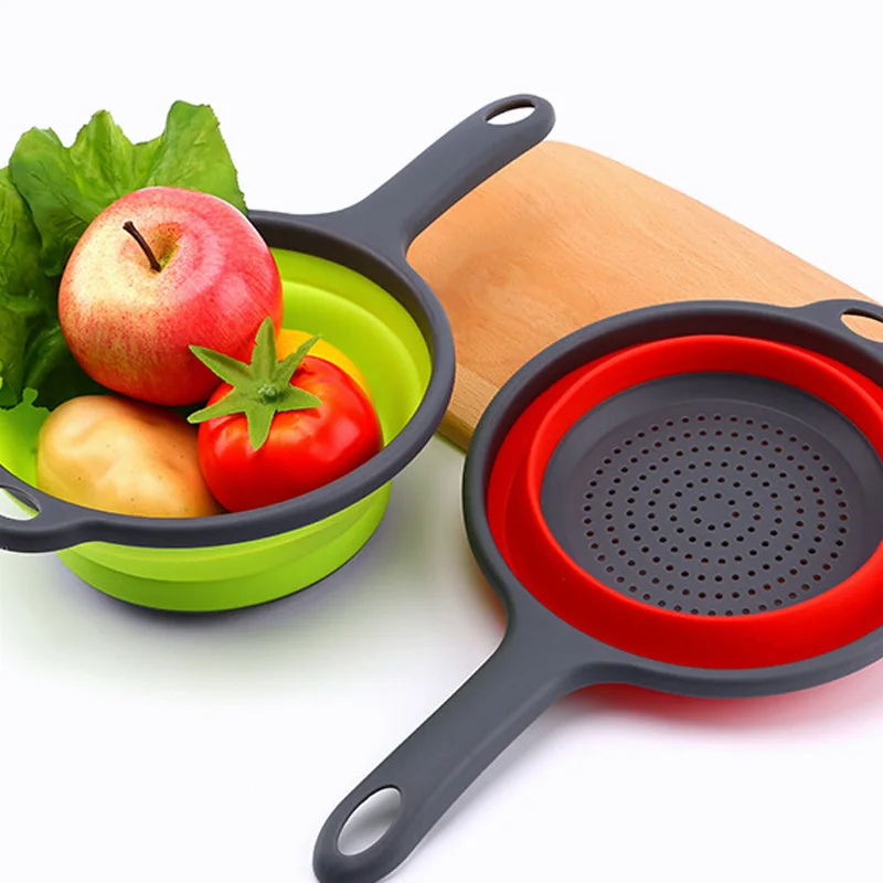Rubber Telescopic Water Filter Basket With Foldable Multi-Function Handle Fruit Basket Round Vegetable Drain Creativity Tools
Rubber Telescopic Water Filter Basket With Foldable Multi-Function Handle Fruit Basket Round Vegetable Drain Creativity Tools
