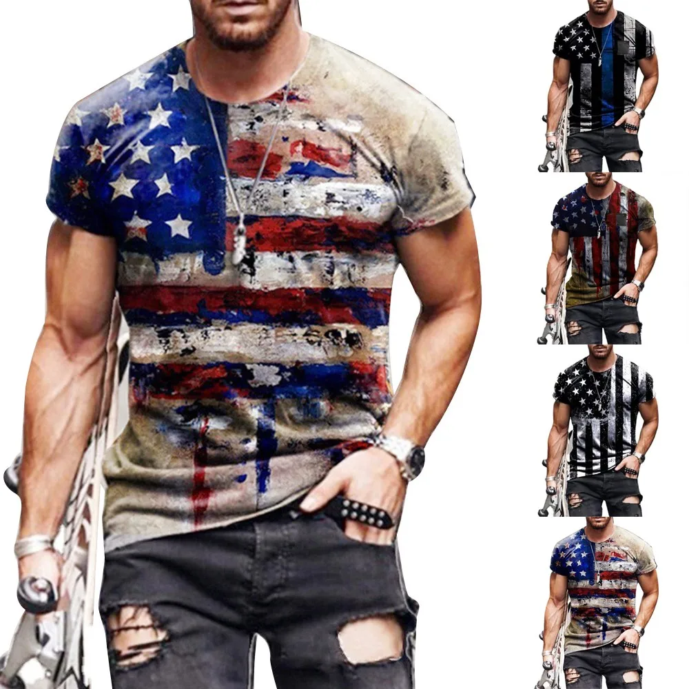 2021 Summer American Flag 3D Printed Tees Tops Men Casual Fashion T-shirt Round Neck Loose Muscle Streetwear Man Clothing
2021 Summer American Flag 3D Printed Tees Tops Men Casual Fashion T-shirt Round Neck Loose Muscle Streetwear Man Clothing