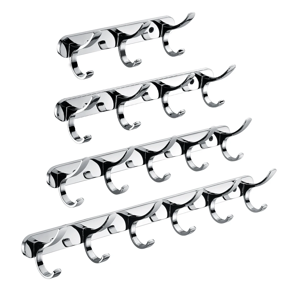 JOYFAN Bathroom Wall Hooks Kitchen Hanger Rail Wall Mounted Towel Coat Clothes Holder Heavy Duty Hotel Style Accessories, Chrome 
JOYFAN Bathroom Wall Hooks Kitchen Hanger Rail Wall Mounted Towel Coat Clothes Holder Heavy Duty Hotel Style Accessories, Chrome