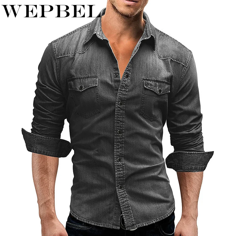 Mandylandy Men Fashion Cowboy Denim Winter Coats Long Sleeve Jeans Shirts 
Mandylandy Men Fashion Cowboy Denim Winter Coats Long Sleeve Jeans Shirts