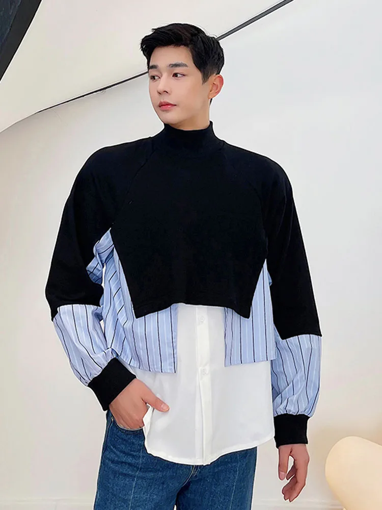 Sweatshirt Male Turtlenneck Splice Stripe Shirt Pullover Sweatshirt Men's Harajuku Streetwear Youth Fashion Hoodie Tops Menswear
Sweatshirt Male Turtlenneck Splice Stripe Shirt Pullover Sweatshirt Men's Harajuku Streetwear Youth Fashion Hoodie Tops Menswear