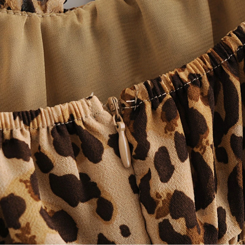 2021 France Leopard Print Adjust Spaghetti Sweet Straps Vestidos Vintage Summer V-Neck Ruffle Dresses Fashion Women NZ0237
2021 France Leopard Print Adjust Spaghetti Sweet Straps Vestidos Vintage Summer V-Neck Ruffle Dresses Fashion Women NZ0237