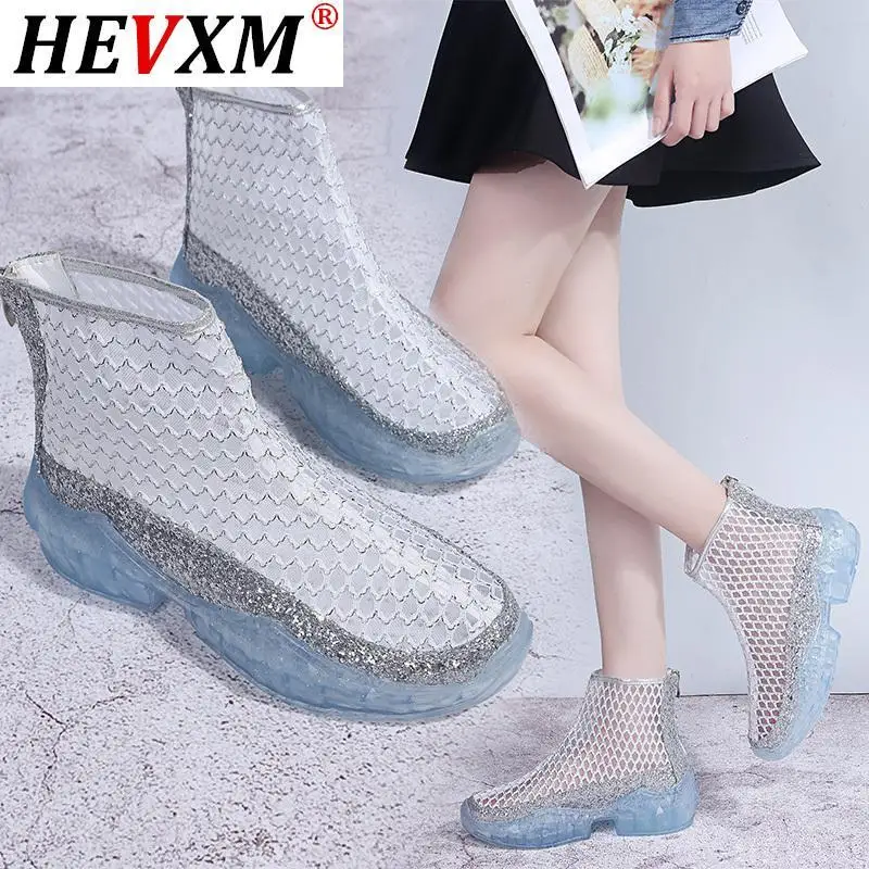 2021 New Spring And Autumn Women's Breathable Short Boots Wild Mid-heeled Mesh Sandals Women Summer Mesh Jelly Sandals
2021 New Spring And Autumn Women's Breathable Short Boots Wild Mid-heeled Mesh Sandals Women Summer Mesh Jelly Sandals