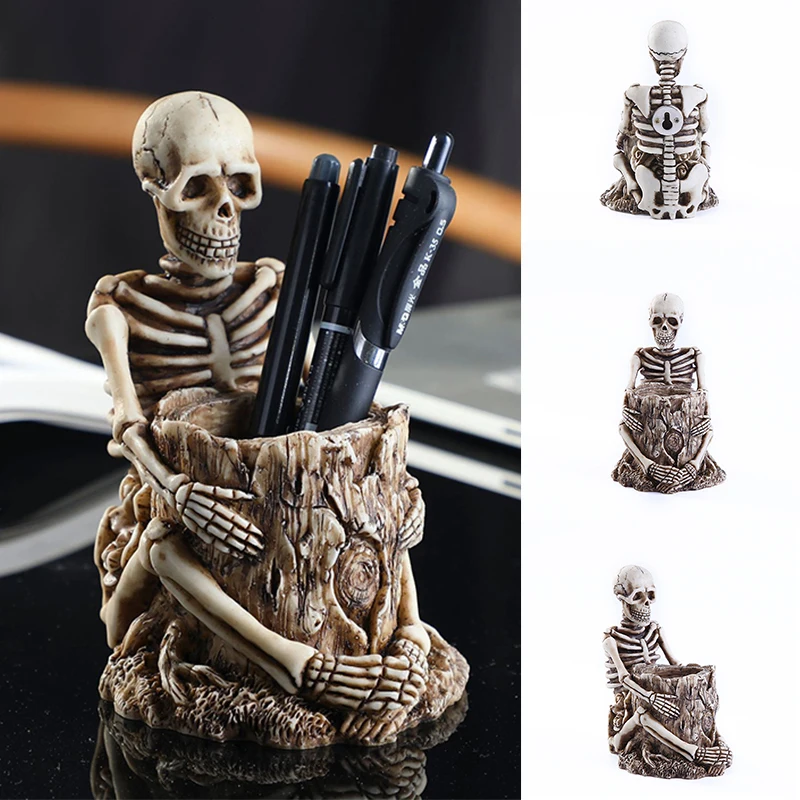 Hot Sale Skull Pen Pencil Keyring Makeup Brush Holder Retro Funnys Storage Bucket for Home Decor Halloween Gift
Hot Sale Skull Pen Pencil Keyring Makeup Brush Holder Retro Funnys Storage Bucket for Home Decor Halloween Gift