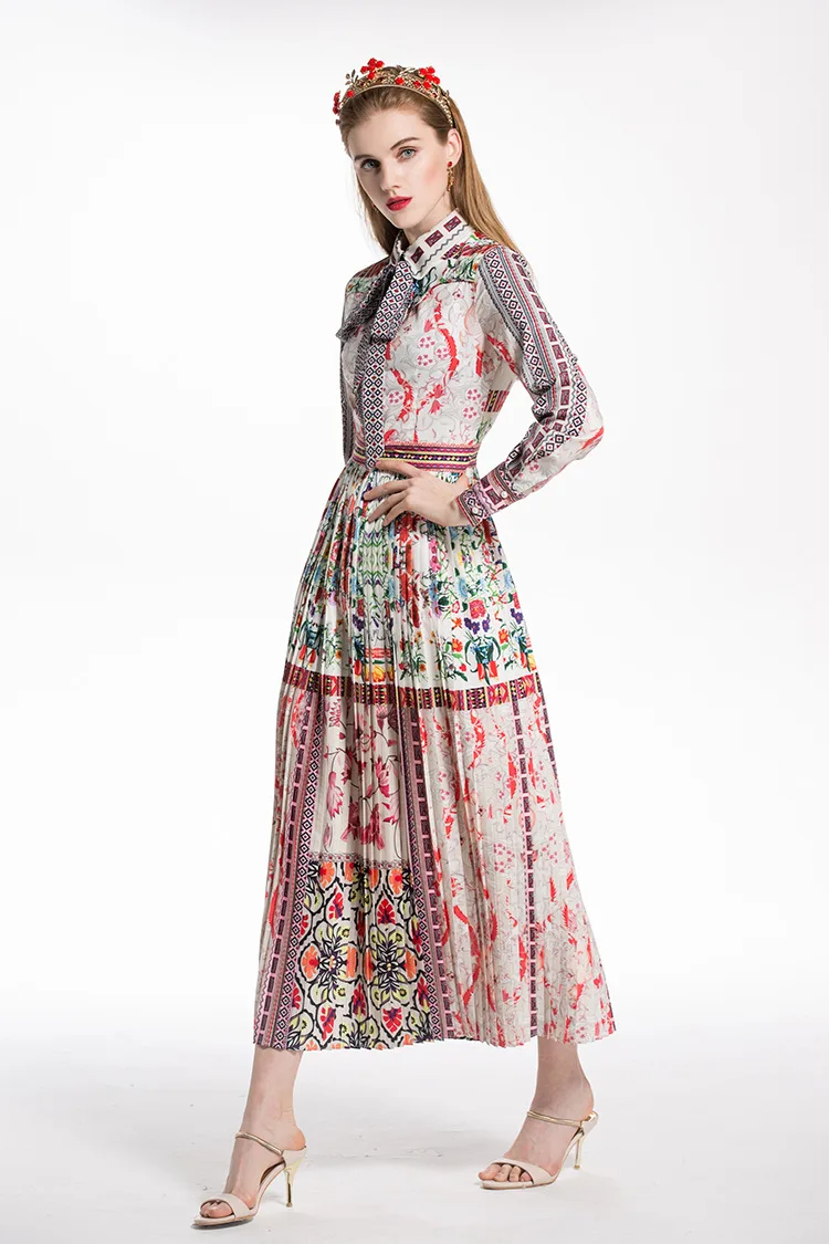High-End Exquisite Maxi Dress Women 2021 Fresh Pleated Lapel Full Sleeve Dress Fashion Printed High Waist Slimming Elegant Dress
High-End Exquisite Maxi Dress Women 2021 Fresh Pleated Lapel Full Sleeve Dress Fashion Printed High Waist Slimming Elegant Dress