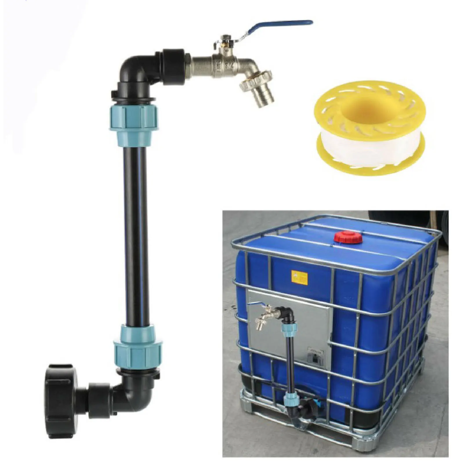 IBC Tank Connection Set Water Hose Connector IBC Tank Adapter Kit PE Pipe Connection Outlet Tap
IBC Tank Connection Set Water Hose Connector IBC Tank Adapter Kit PE Pipe Connection Outlet Tap