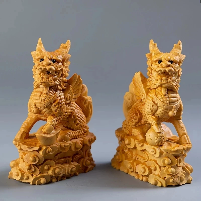 Boxwood 10cm Kirin Sculpture Chinese Unicorn God Beast Animal Wood Statue Lucky Home Decor
Boxwood 10cm Kirin Sculpture Chinese Unicorn God Beast Animal Wood Statue Lucky Home Decor