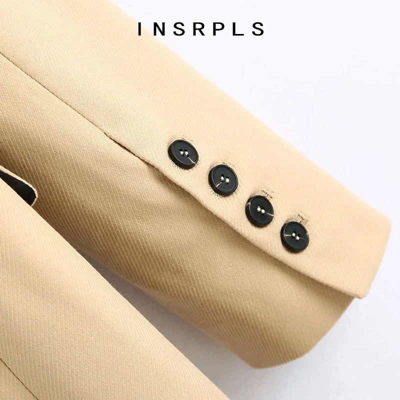 INSRPLS Women Fashion Double Breasted Fitted Trench Coat Vintage Long Sleeve Back Vents Female Outerwear Chic Tops
INSRPLS Women Fashion Double Breasted Fitted Trench Coat Vintage Long Sleeve Back Vents Female Outerwear Chic Tops