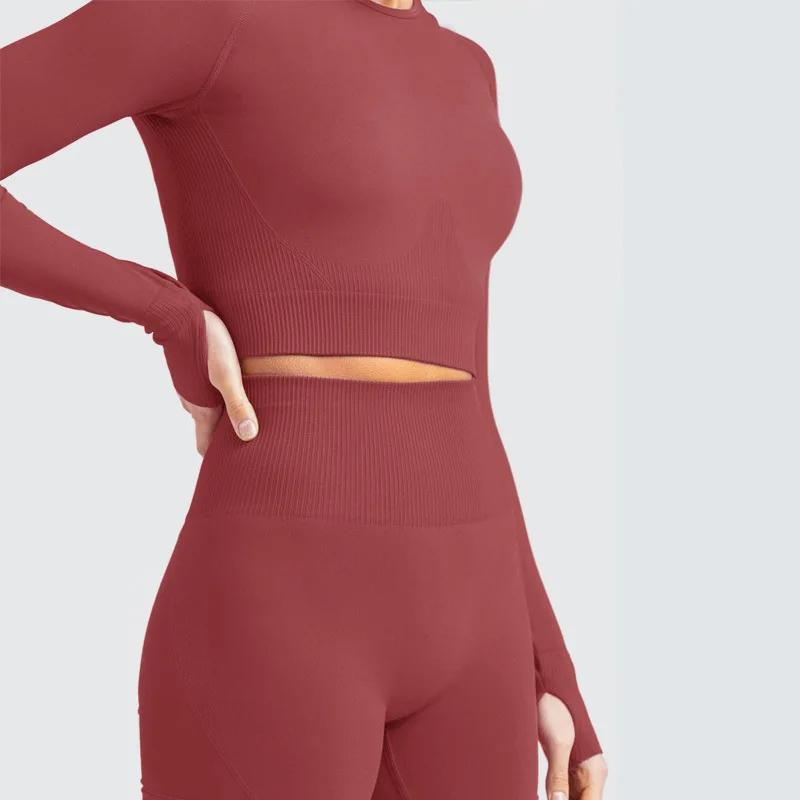 New Women sportwear Yoga suits Winter fitness clothes long sleeved high waist leggings gym running pants Black knitted tops
New Women sportwear Yoga suits Winter fitness clothes long sleeved high waist leggings gym running pants Black knitted tops