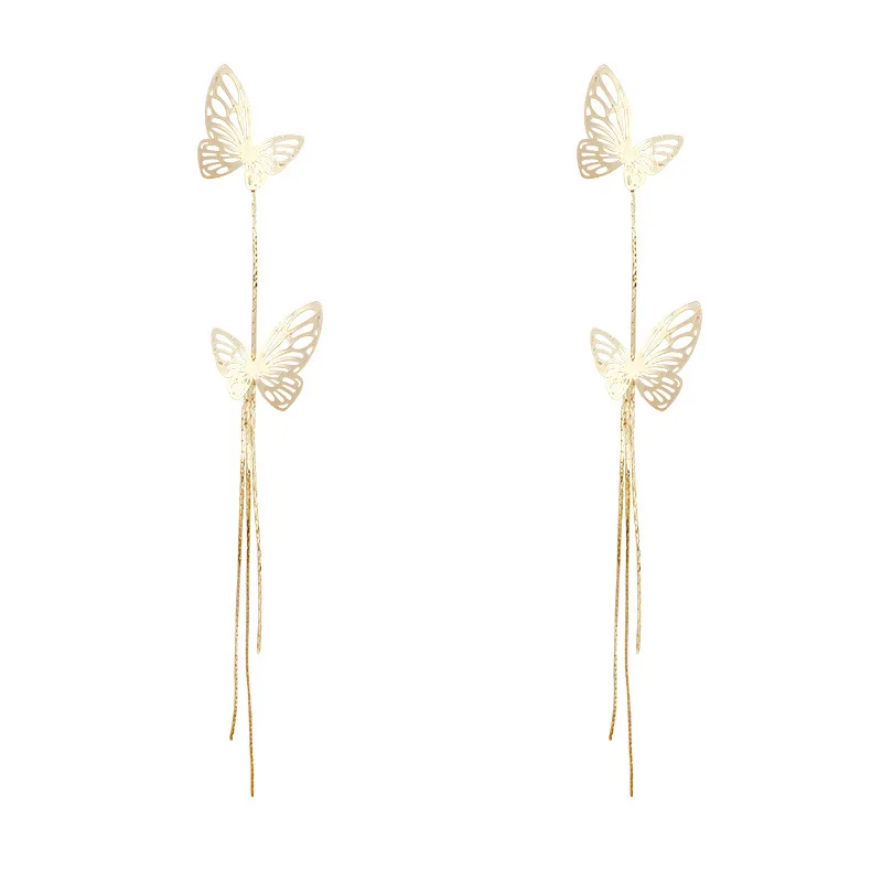Super fairy butterfly earrings 2020 new style trendy long temperament tassel sweeping shoulder earrings earrings female super fa 
Super fairy butterfly earrings 2020 new style trendy long temperament tassel sweeping shoulder earrings earrings female super fa
