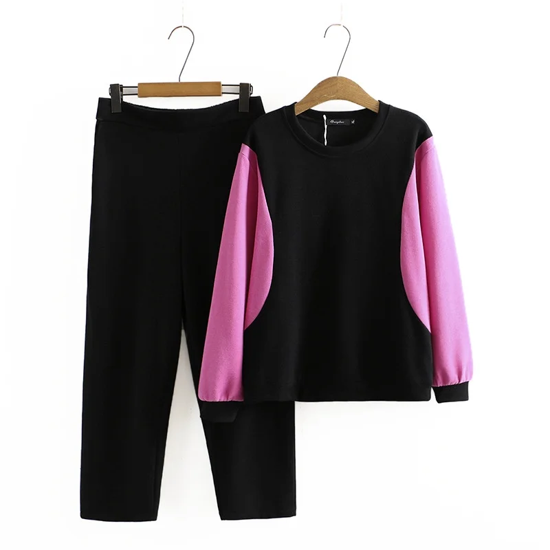 Женские Осенние костюмы из двух предметов, толстовка с длинным рукавом и длинные брюки с эластичным поясом, повседневные новые комплекты
Женские Осенние костюмы из двух предметов, толстовка с длинным рукавом и длинные брюки с эластичным поясом, повседневные новые комплекты