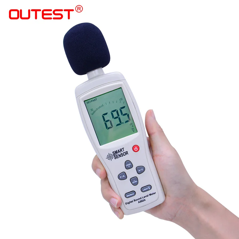 OUTEST цифровой уровень звука Шум измеритель дБ, децибел детектор аудио-тестер метро диагностический инструмент 35 ~ 130dBC 
OUTEST цифровой уровень звука Шум измеритель дБ, децибел детектор аудио-тестер метро диагностический инструмент 35 ~ 130dBC
