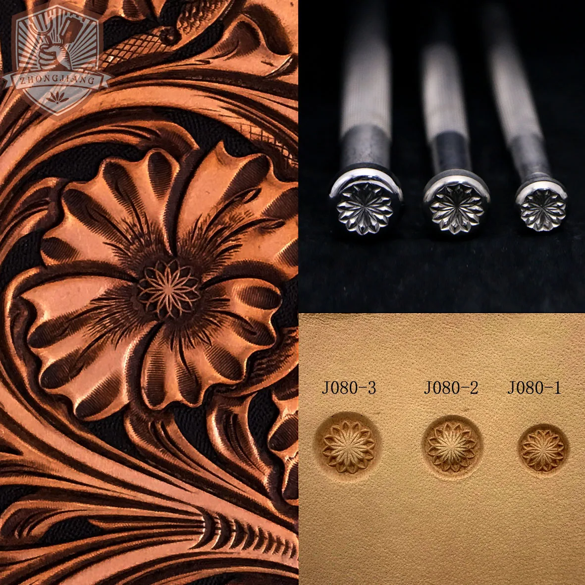 Leather Craft Printing Stainless Steel Tools Zhongjiang Flower Centers J080-1/2/3
Leather Craft Printing Stainless Steel Tools Zhongjiang Flower Centers J080-1/2/3