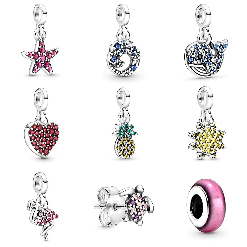 925 Sterling Silver New Summer Me Collection My Pineapple Flamingo Starfish Blue Whale Ocean Wave Dangle Charms Fit Bracelet DIY
925 Sterling Silver New Summer Me Collection My Pineapple Flamingo Starfish Blue Whale Ocean Wave Dangle Charms Fit Bracelet DIY