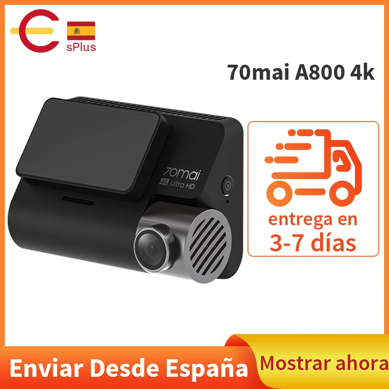 70mai A800 4K камера с двойным видением со встроенным GPS ADAS Dash Cam UHD изображение 24H