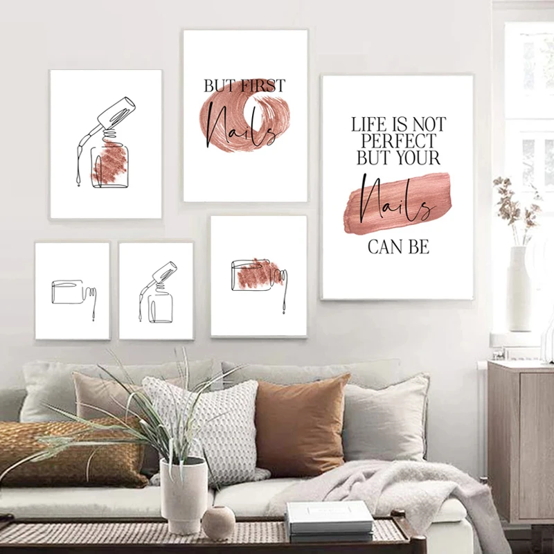Abstract Line Nail Salon Wall Art Poster Inspirational Quotes Canvas Painting Nordic Minimalist Modular Picture for Office Decor
Abstract Line Nail Salon Wall Art Poster Inspirational Quotes Canvas Painting Nordic Minimalist Modular Picture for Office Decor