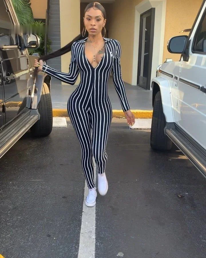 Zoulv Workout Long Sleeve Active Wear Zipper V Neck Athleisure Bodysuit Striped Casual Fitness Sports Rompers Womens Jumpsuit
Zoulv Workout Long Sleeve Active Wear Zipper V Neck Athleisure Bodysuit Striped Casual Fitness Sports Rompers Womens Jumpsuit