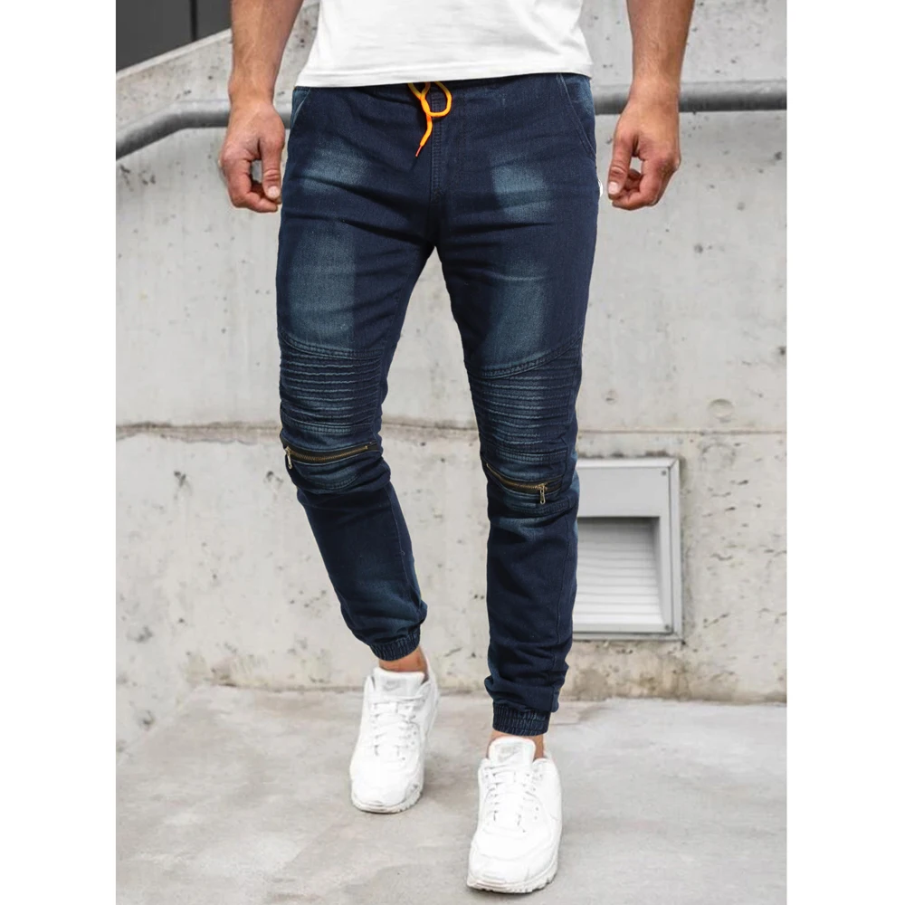 Men Casual Wild Jeans Mid Waist Elastic Drawstring Vintage Zipper Decoration Slim Skinny Daily Wear Denim Pants Trousers
Men Casual Wild Jeans Mid Waist Elastic Drawstring Vintage Zipper Decoration Slim Skinny Daily Wear Denim Pants Trousers