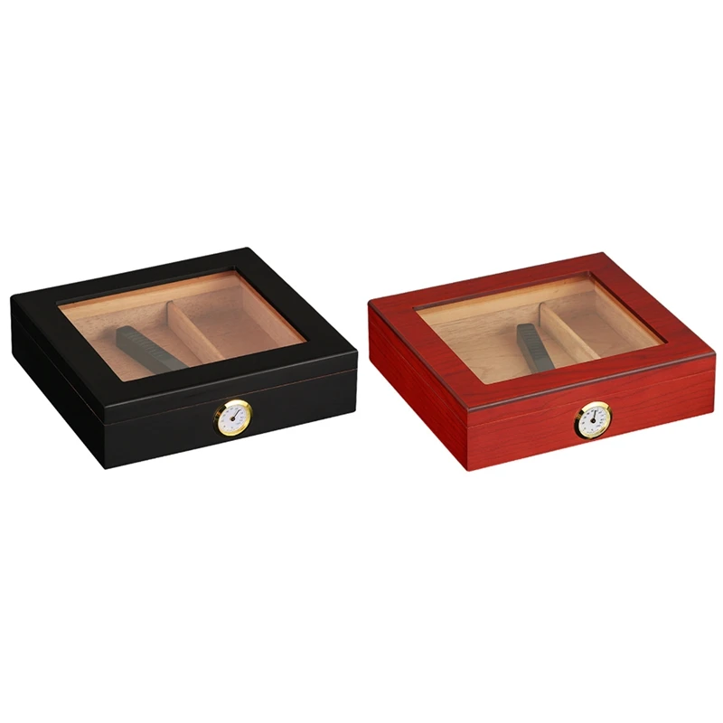 Cigar Humidor Handmade Wood Cigar Box Desktop Humidor with Hygrometer and Humidifier,Cedar Divider Holds 20 Cigars
Cigar Humidor Handmade Wood Cigar Box Desktop Humidor with Hygrometer and Humidifier,Cedar Divider Holds 20 Cigars